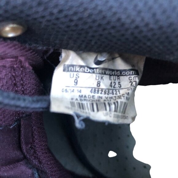 RARE 2014 Nike Air Force 1 Low Deep Burgundy Gum Size 9 - Picture 13 of 13